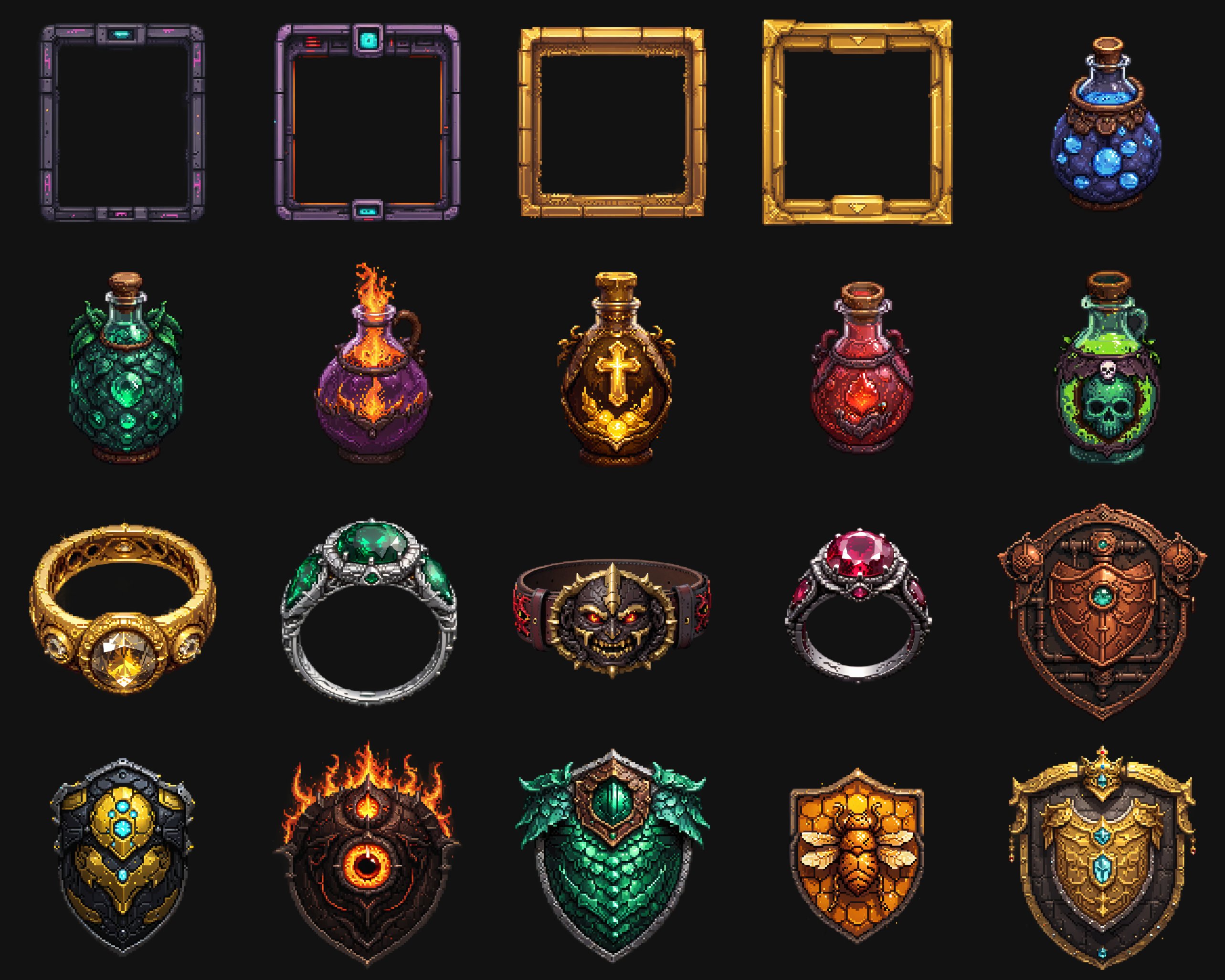 [ULTIMATE] 1,000+ Pixel Art RPG Assets - 4K & 1024px Transparent PNGs ...