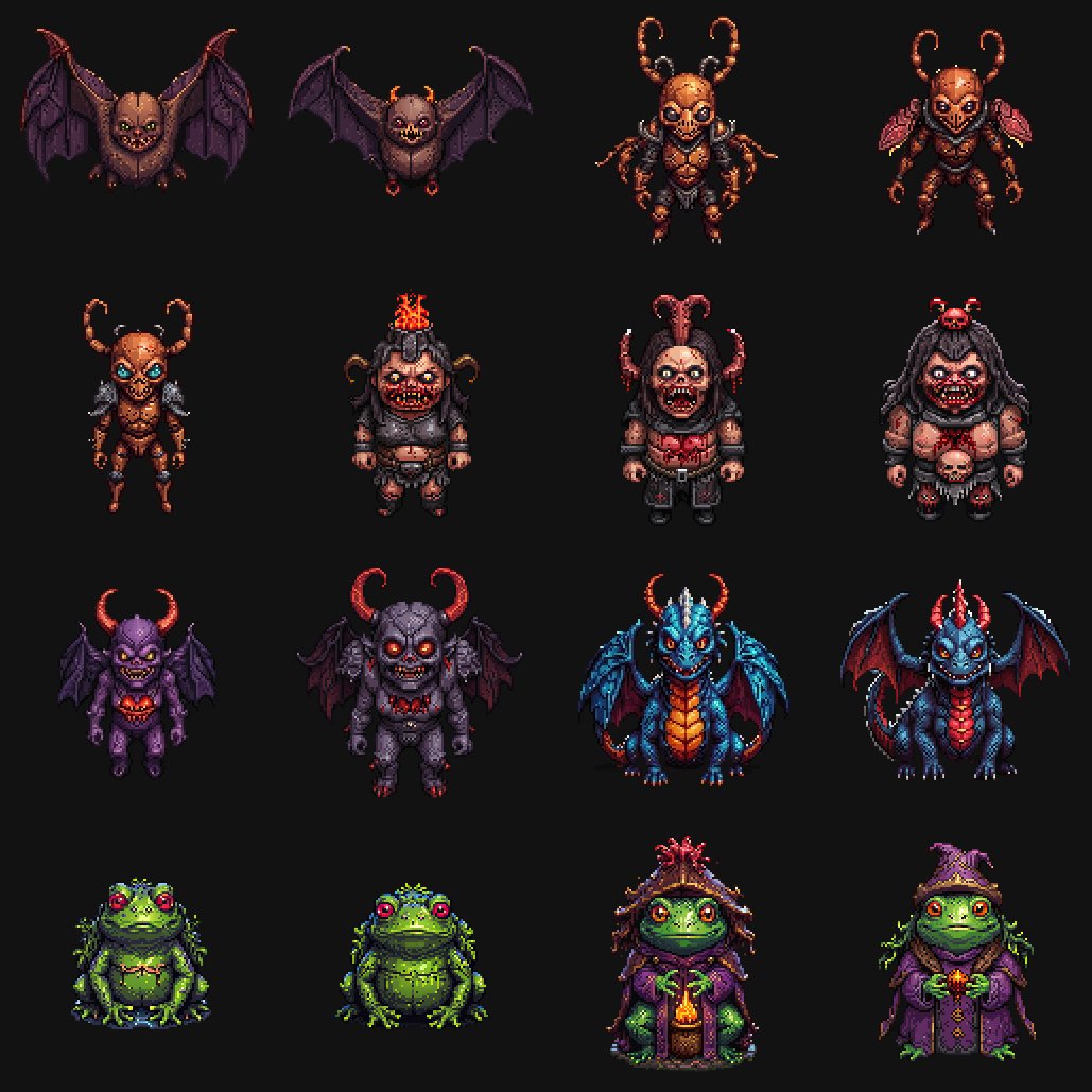 [THE ULTIMATE BESTIARY] 1270+ Pixel Art Monsters & Enemies - 1024px ...
