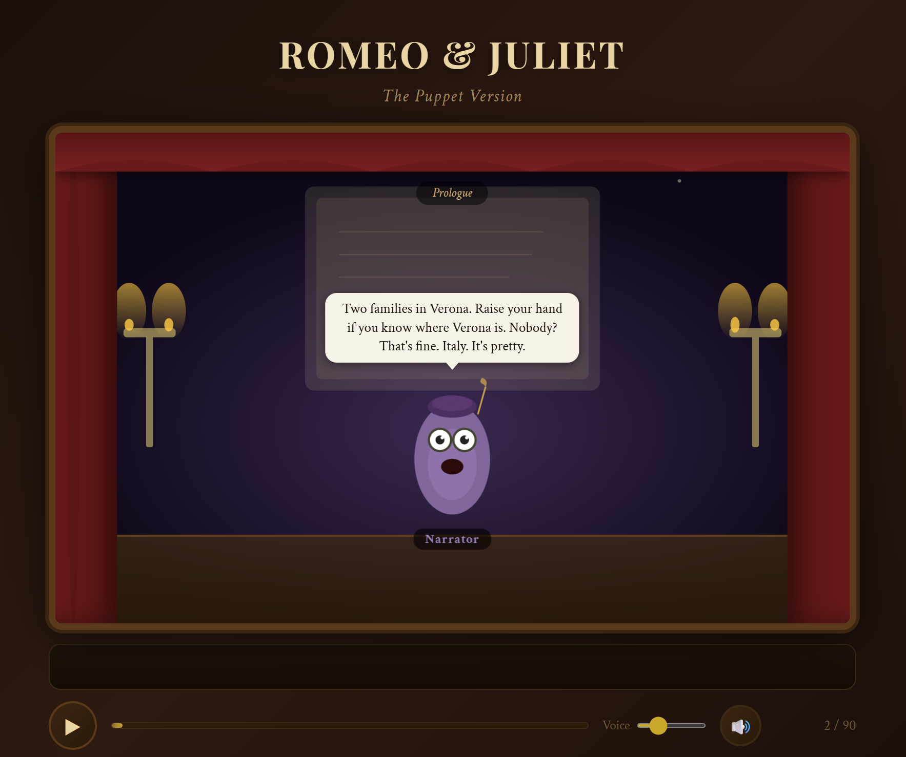 Screenshot 2 for Romeo & Juliet: The Puppet Show