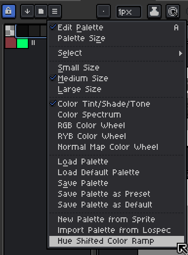 Screenshot 3 for Hue Shifted Color Ramp - Aseprite Extension