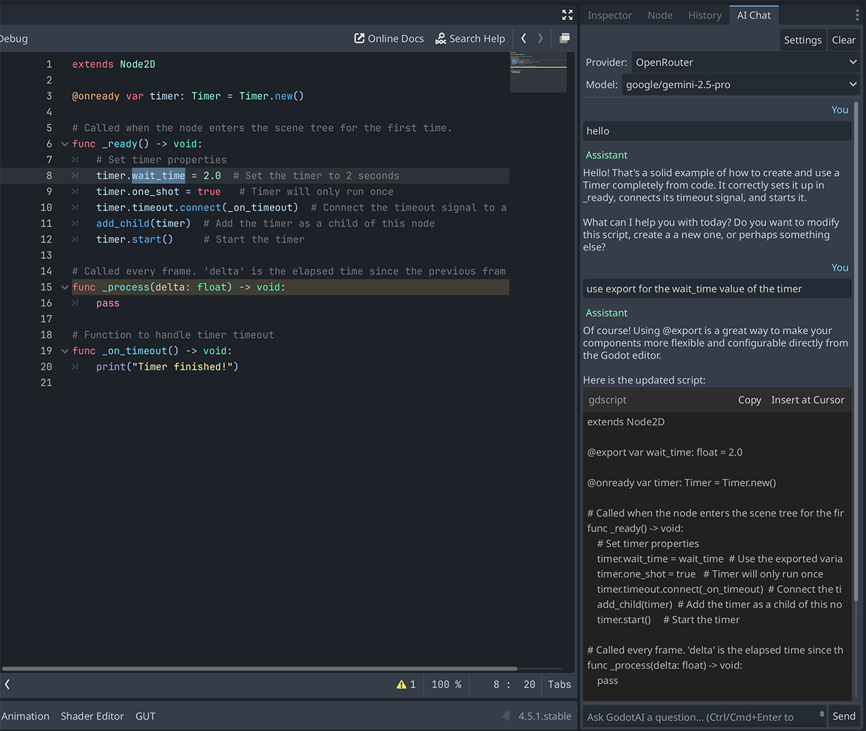 Screenshot 2 for GodotAI
