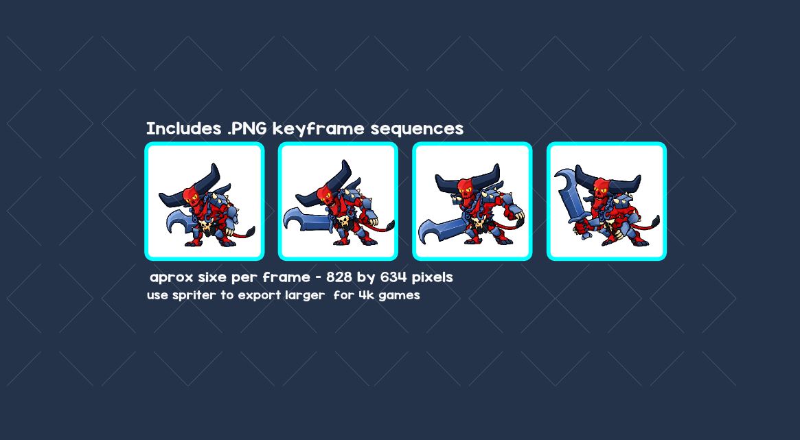Demon king boss game character pack by Robert Brooks ...