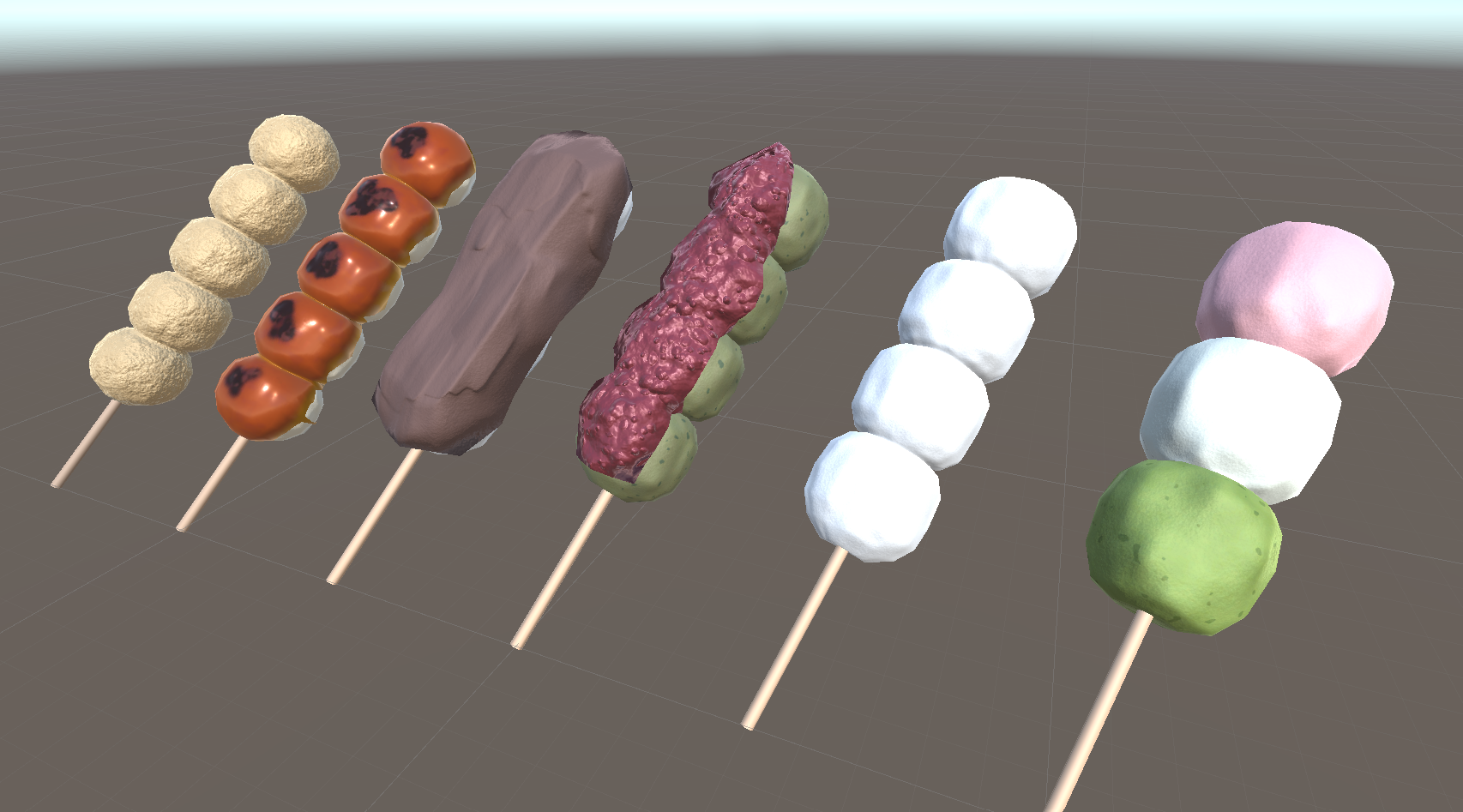 Dango Insect 【3D Models】6 Types of Dango by otori