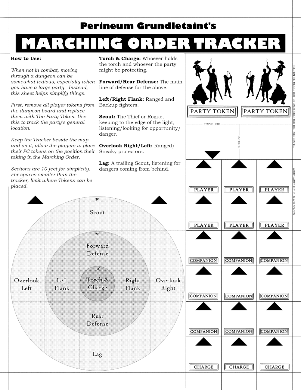 PG's TTRPG Marching Order Tracker by Perineum Grundletaint