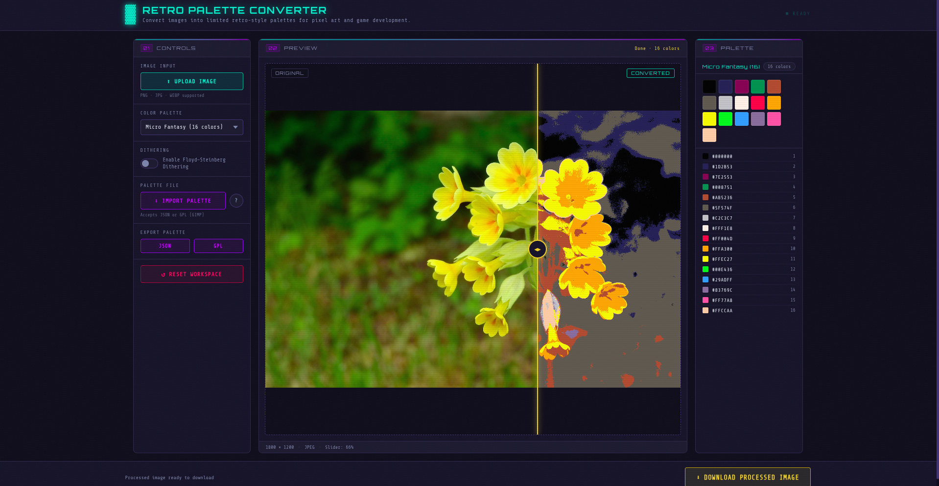 Reduce Colors Retro Palette Converter by alga93