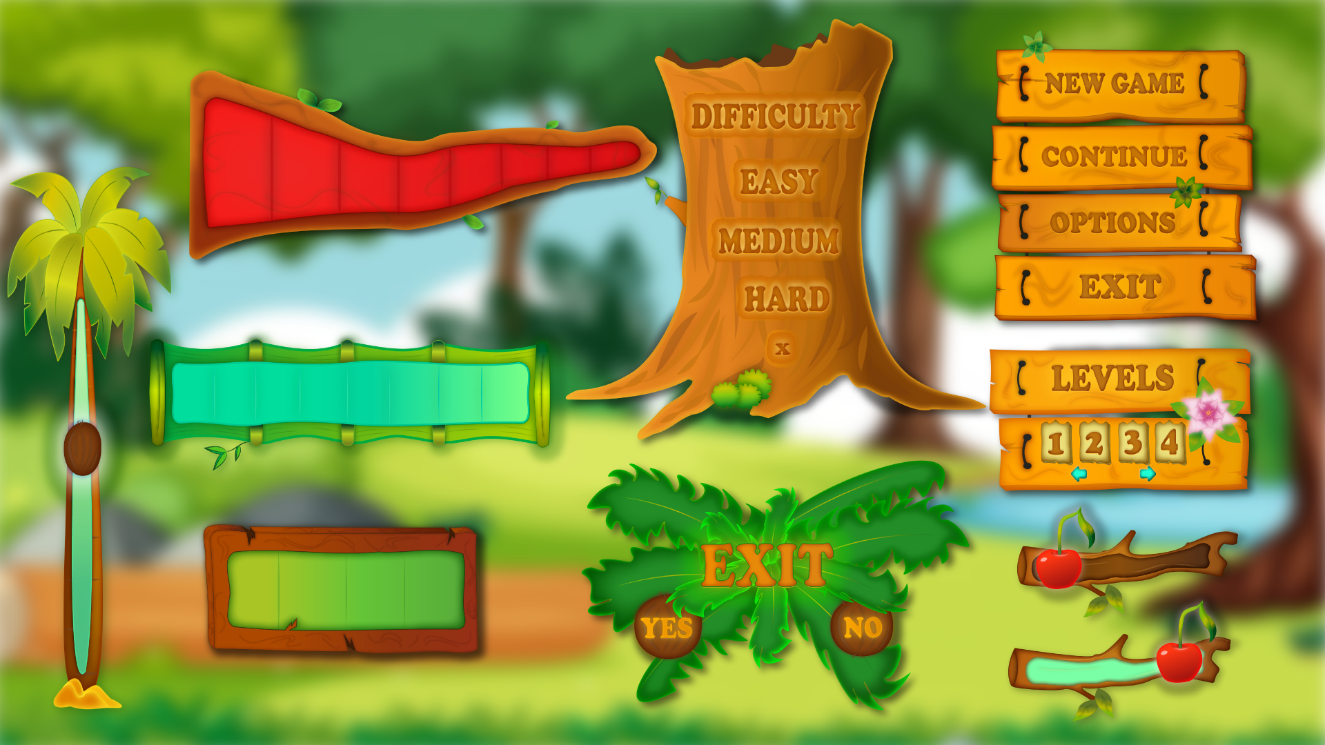 Nature Wood UI & Interface Kit by Siprtist