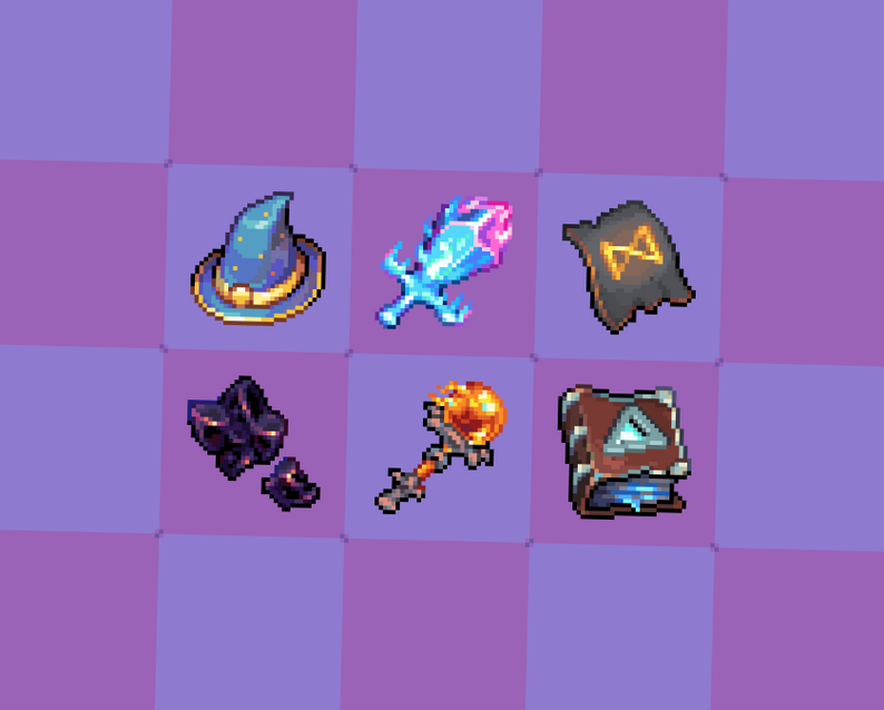 100+ 32x32 Magic RPG Items by RunninBlood