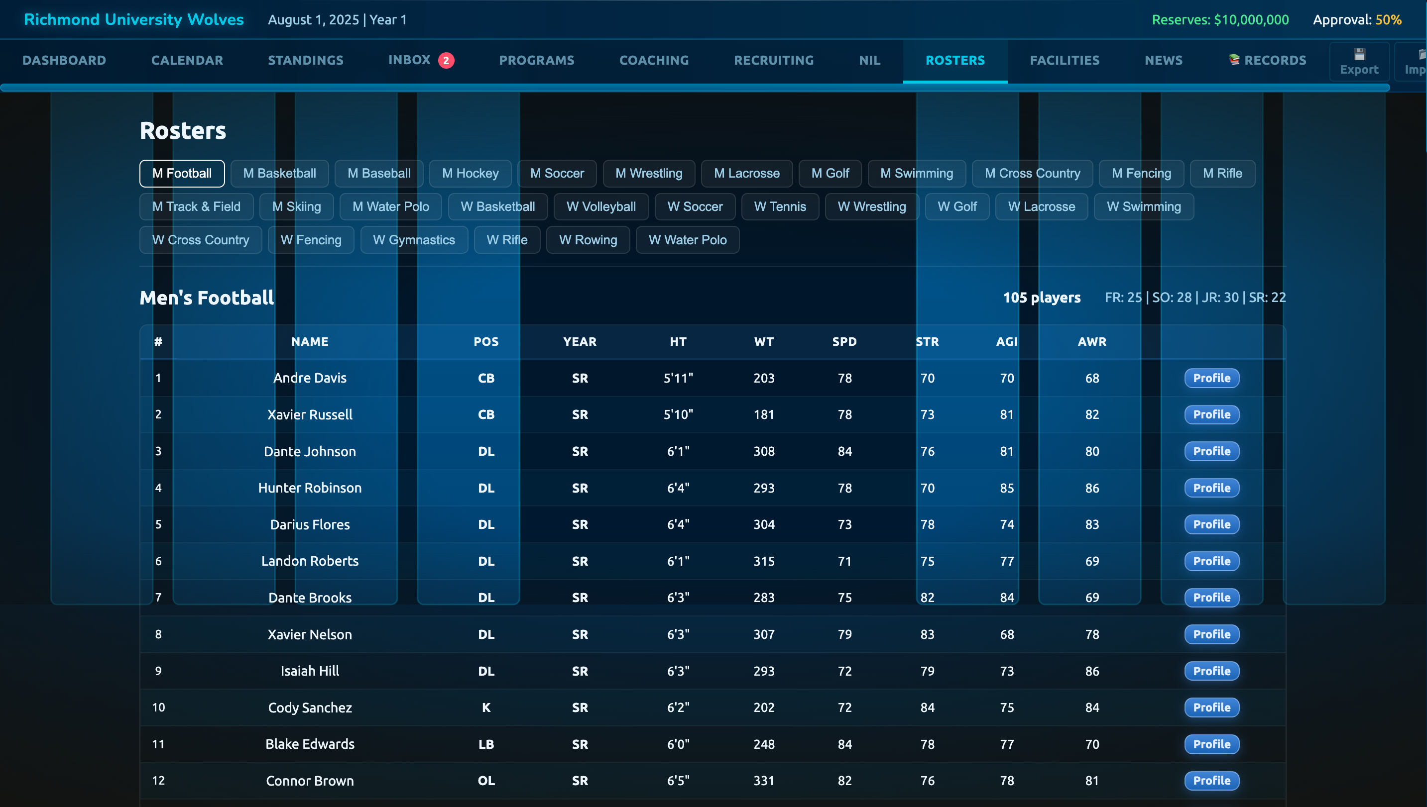 Screenshot 6 for College Athletic Director Simulator