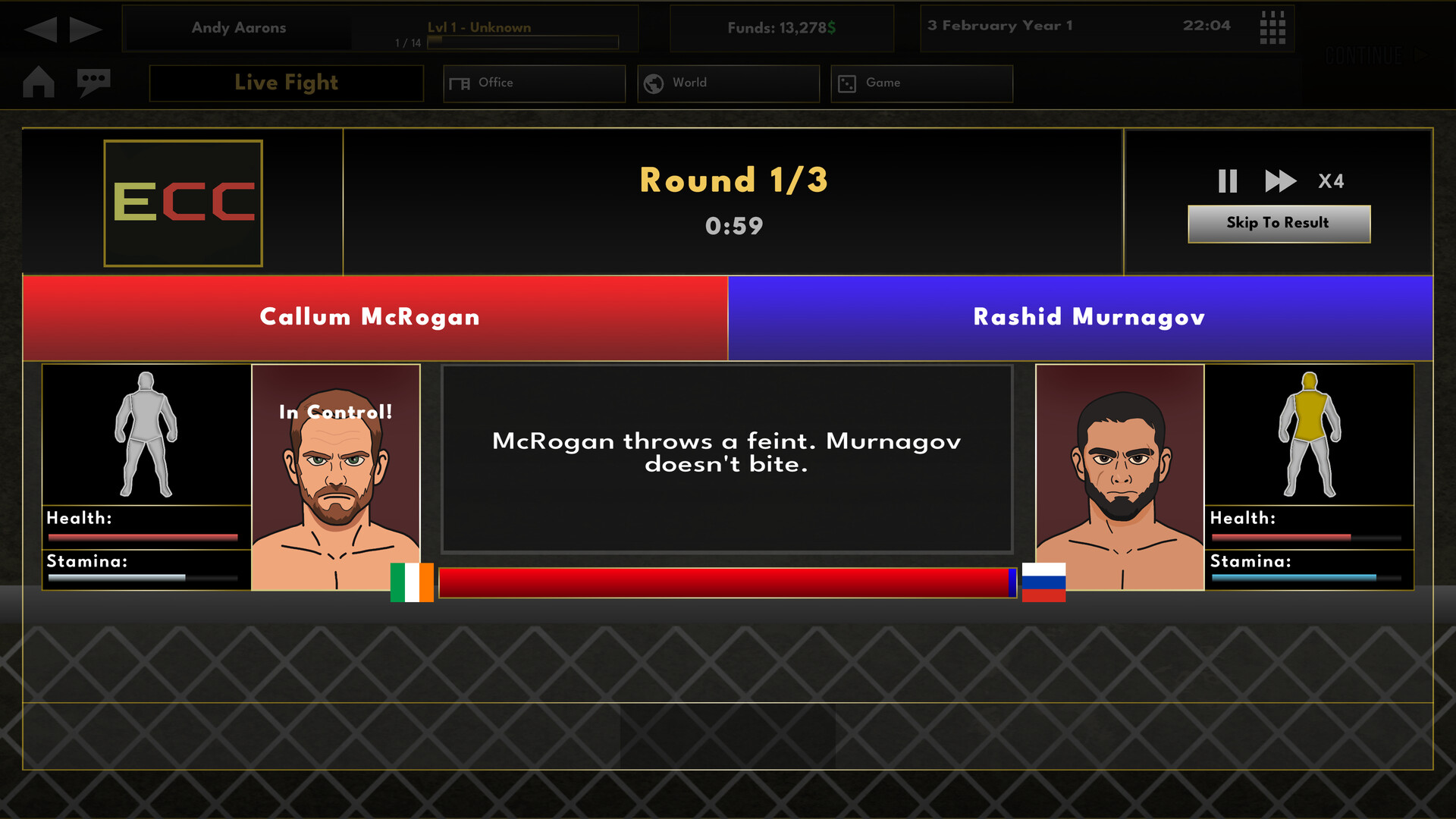 Screenshot 3 for Elite MMA Manager: The Showcase