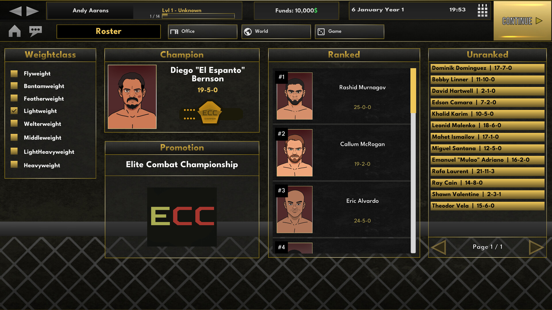 Screenshot 5 for Elite MMA Manager: The Showcase