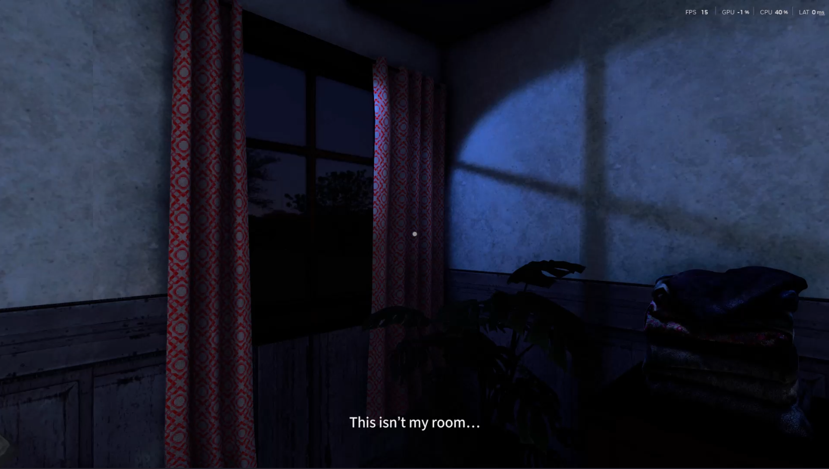 Gameplay kemunculan musuh horror di dalam ruangan