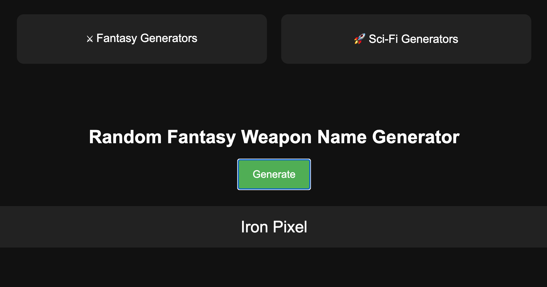 Fantasy Generator Machine TinyToolsLab — Sci-Fi & Fantasy Generator Bundle (22 Tools) by wilko ...