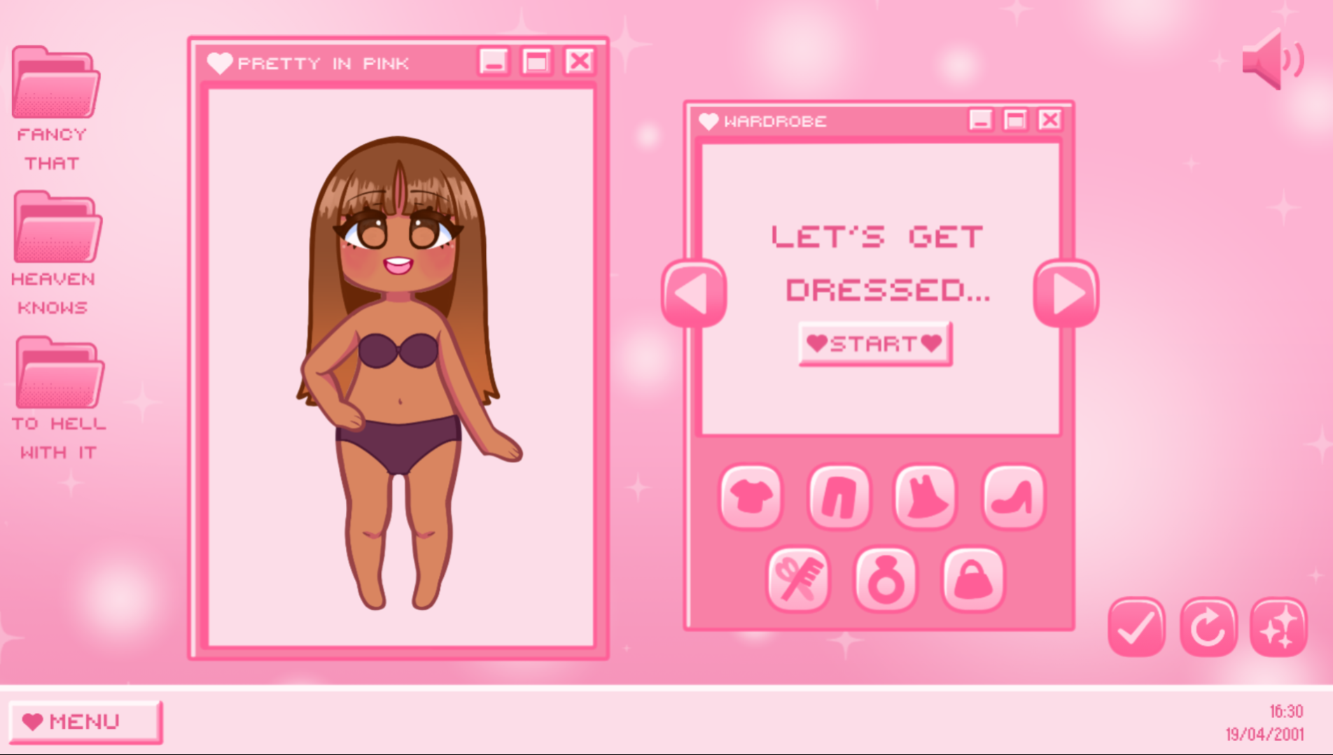 Screenshot 2 for Pretty In Pink Dress Up Game
