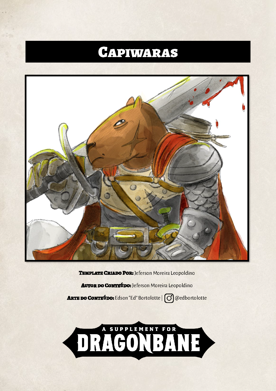 CAPIWARA - ANCESTRALIDADE PARA DRAGONBANE by Moreira, Jeferson