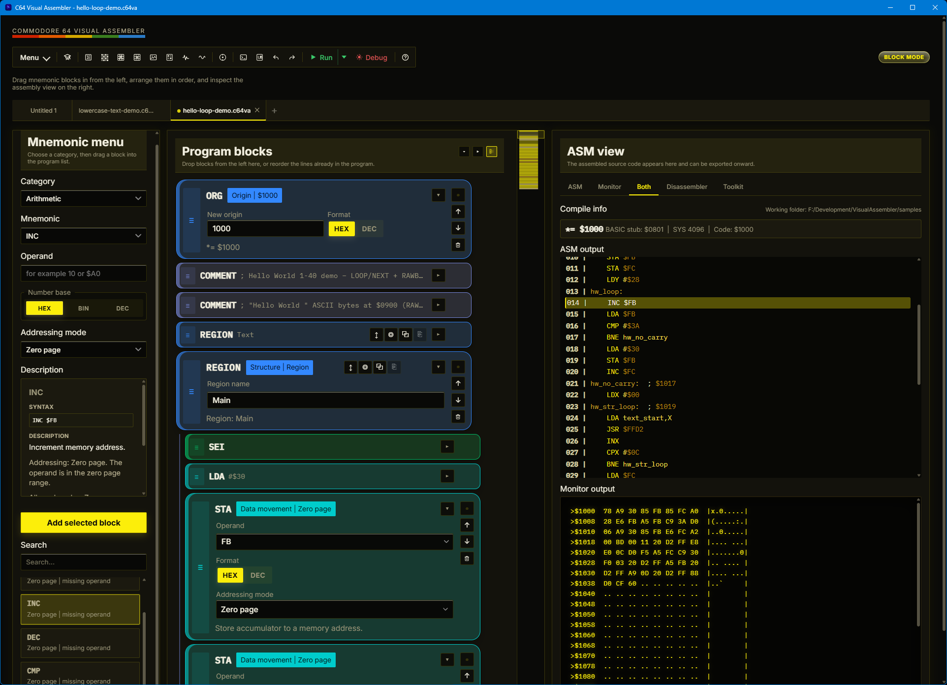 Screenshot 6 for Visual Assembler - Commodore 64 & C64U
