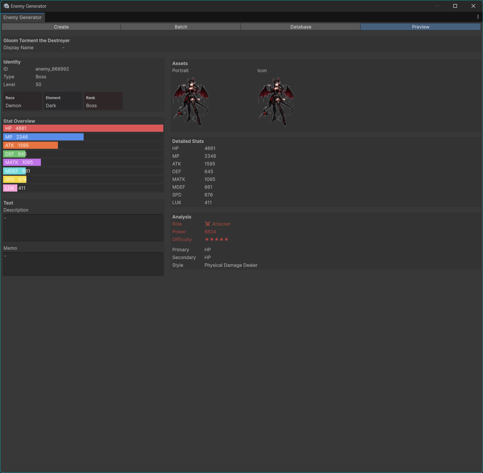 Unity Enemy Generator PRO – RPG Enemy Creation Tool by 268studio