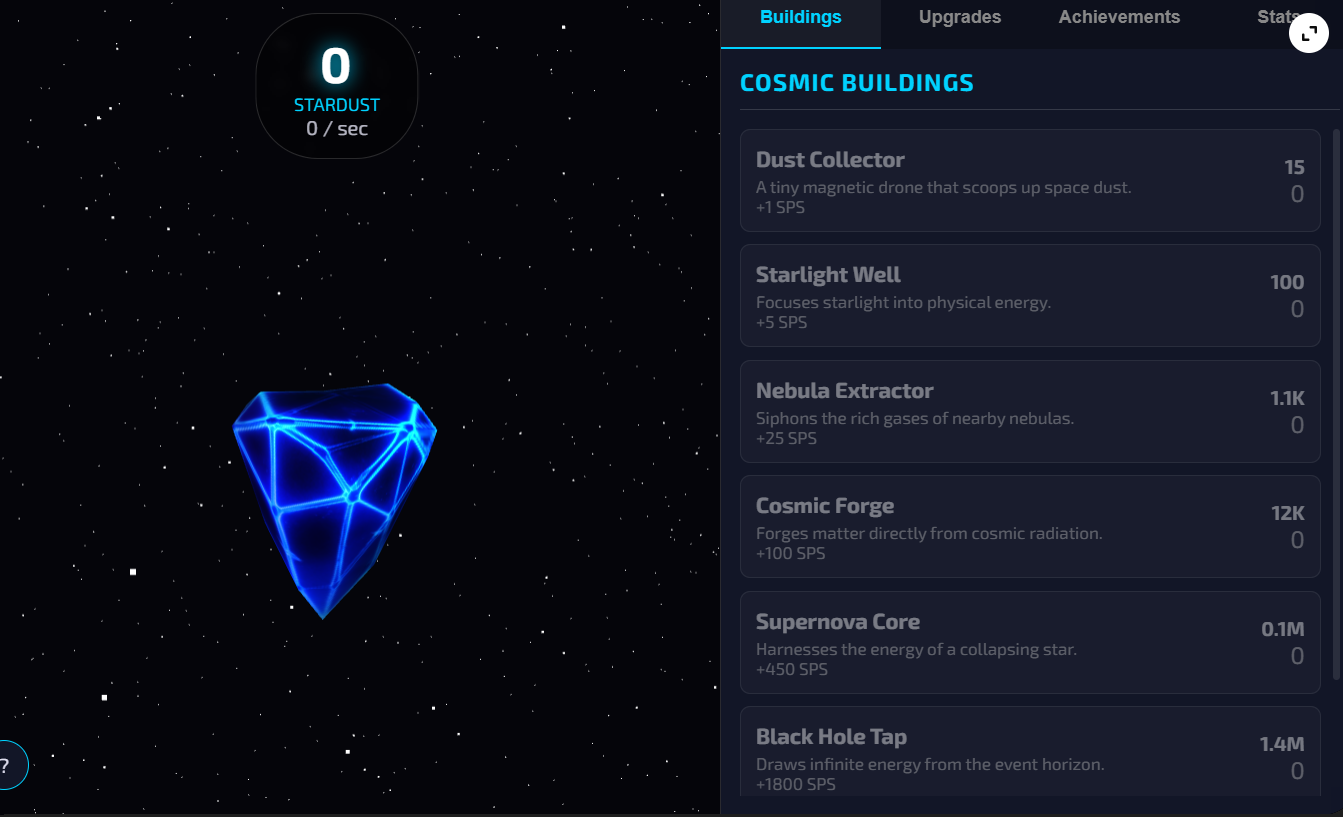 Screenshot 2 for Nebula clicker ultra space edition