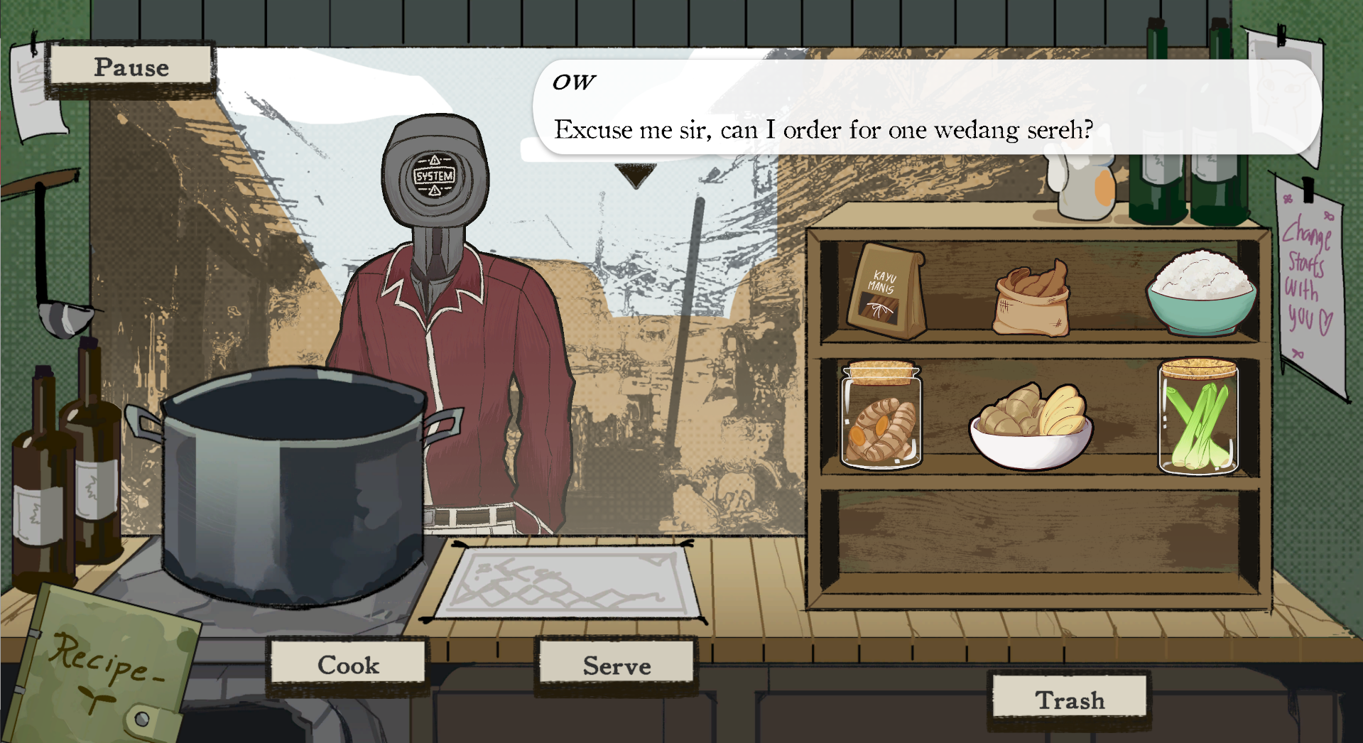 Screenshot 5 for To Live and To Serve: A Visual Novel About Finding Forgiveness.