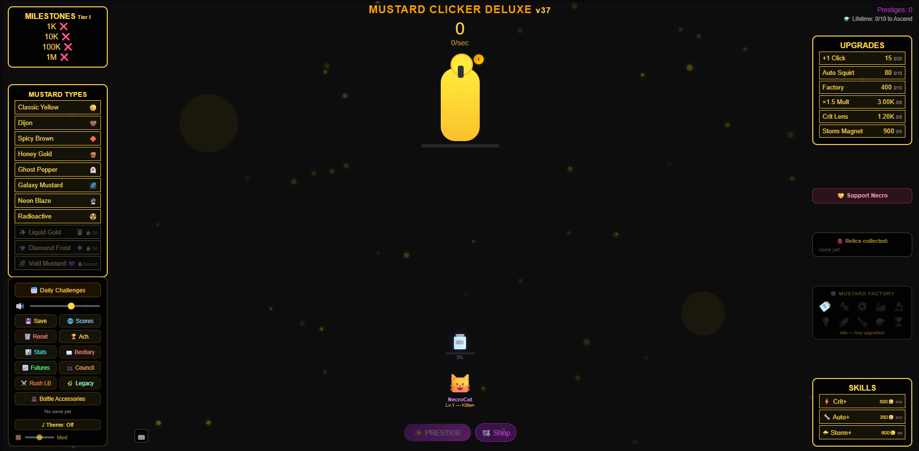 Screenshot 2 for Mustard Clicker Deluxe