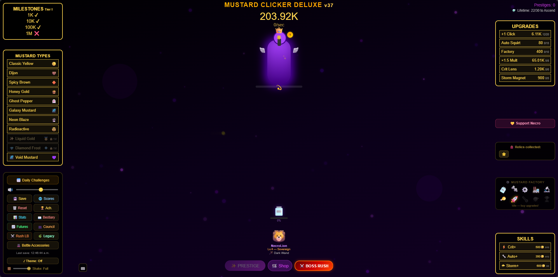 Screenshot 3 for Mustard Clicker Deluxe