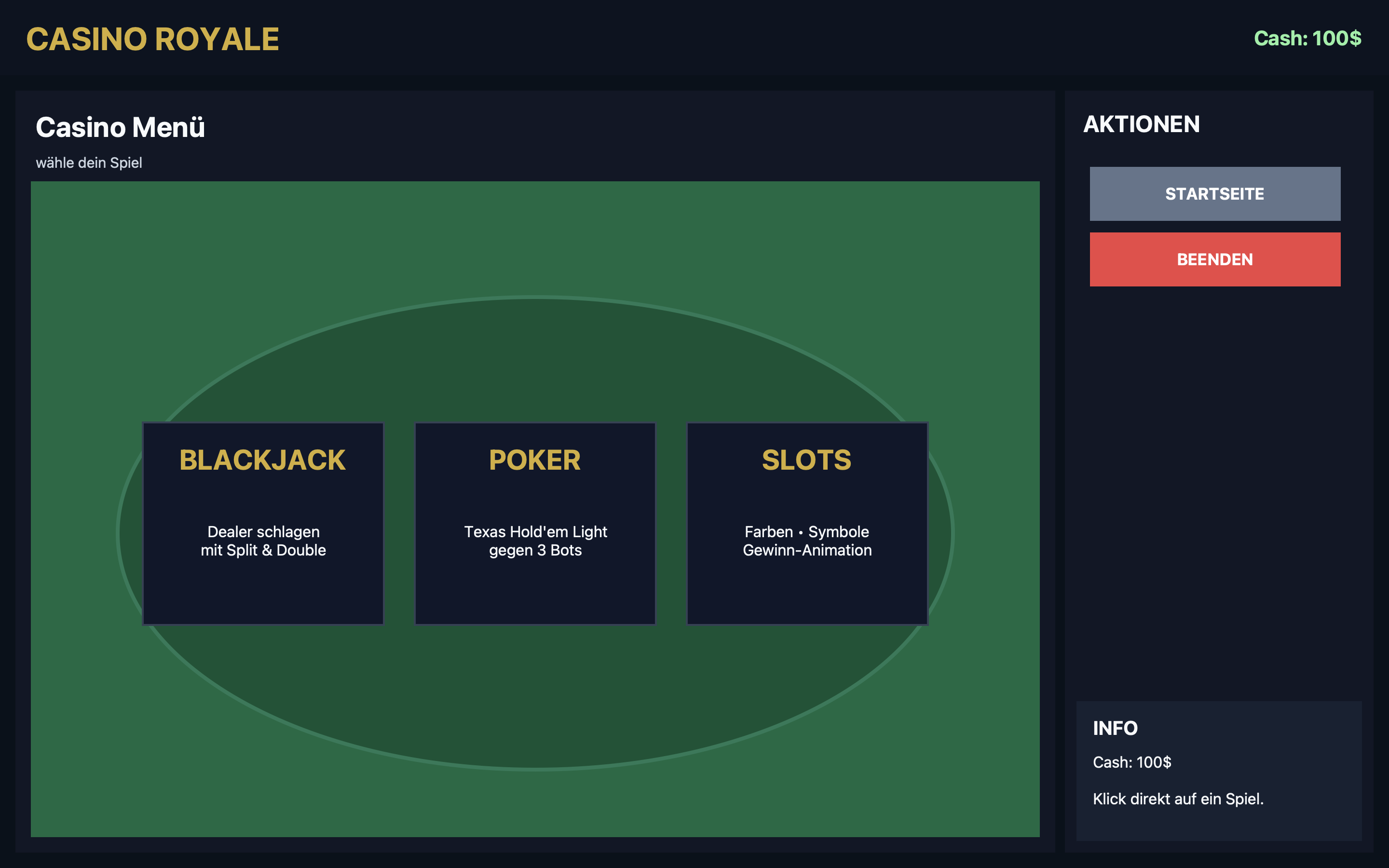 Screenshot der Bruno Casino App-Oberfläche