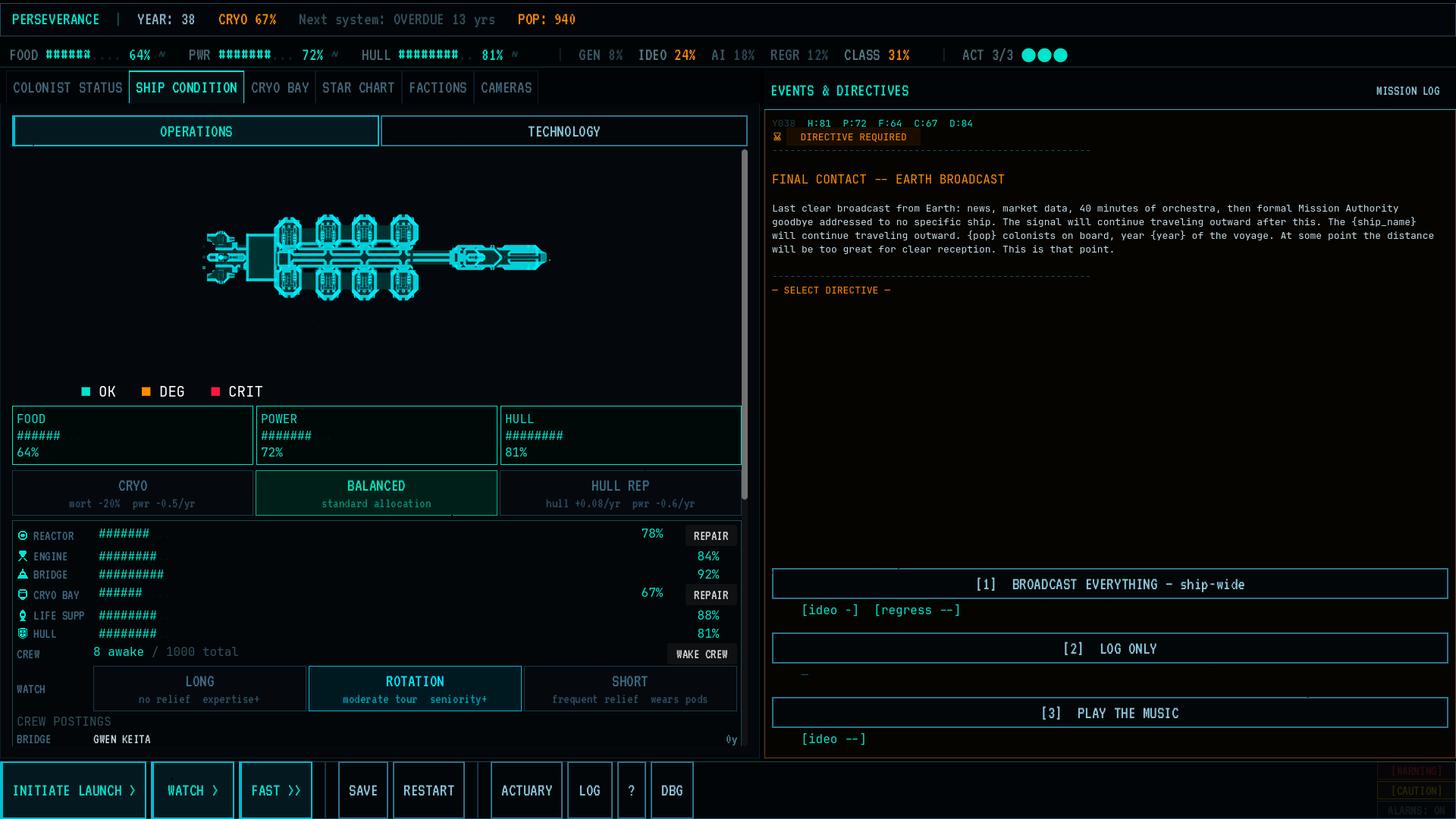 Screenshot 4 for Dead Reckoning: A Generation Ship Simulation