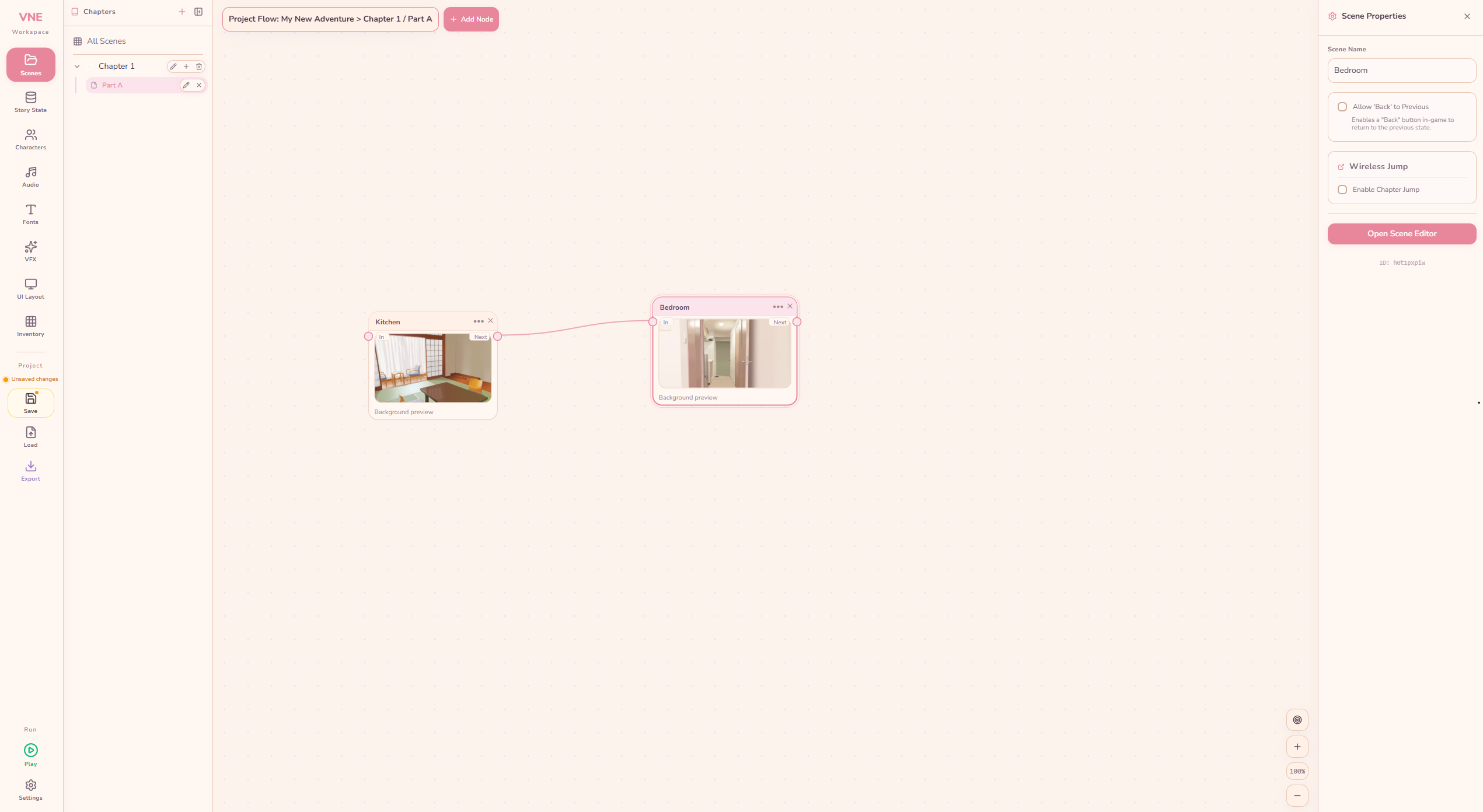 Screenshot 2 for InBrowser No-Code Novel & Adventure Engine | (INOVAE)