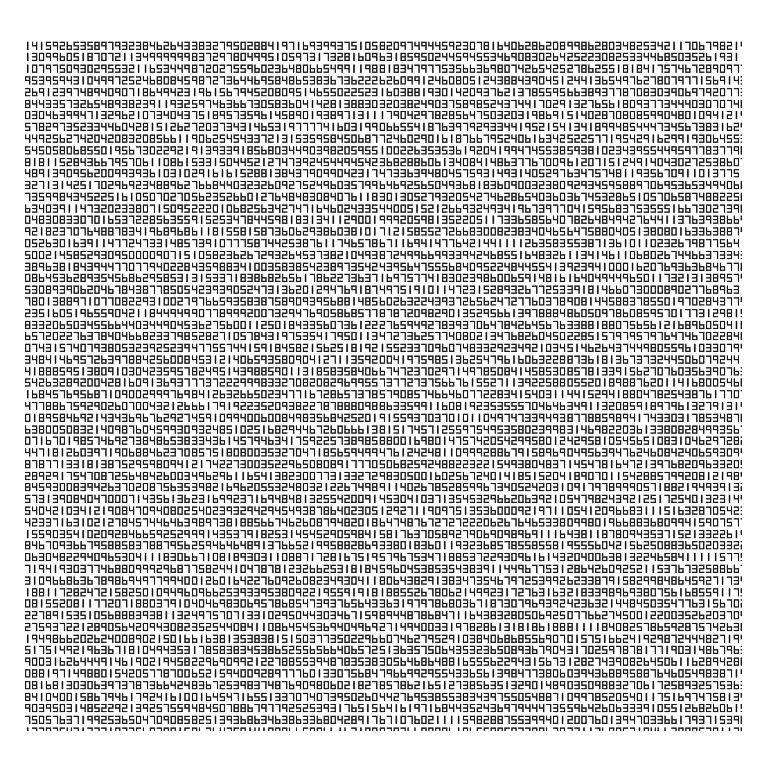 The Digits of Pi, Volume 1 - Digits 1 through 100 Million by Clifford Spielman