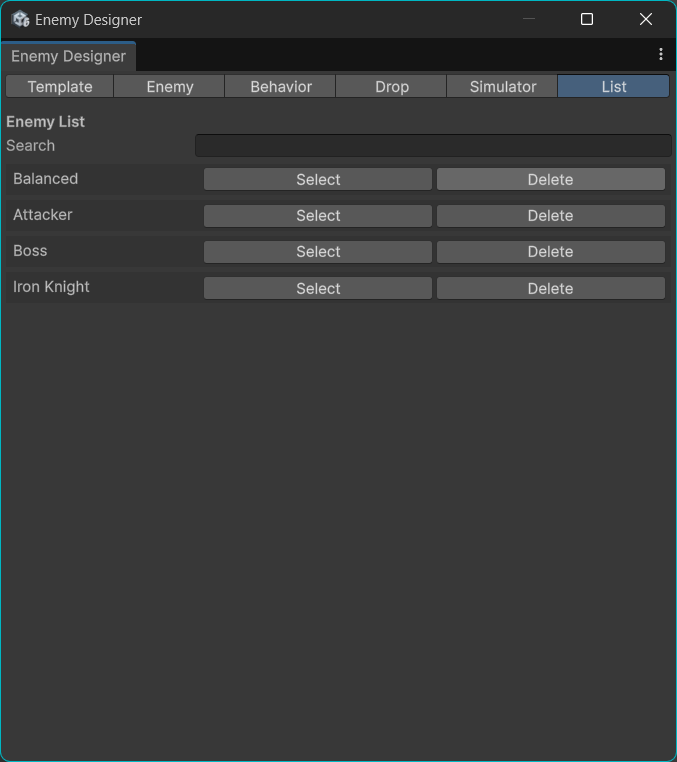 Unity Enemy Designer(PRO) – RPG Enemy Creation & Balance Tool by 268studio