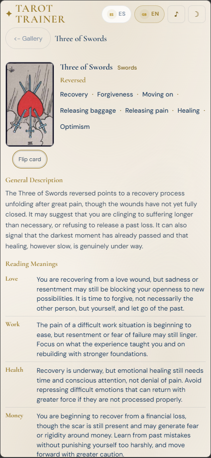 Screenshot 6 for Tarot Training Rider Waite