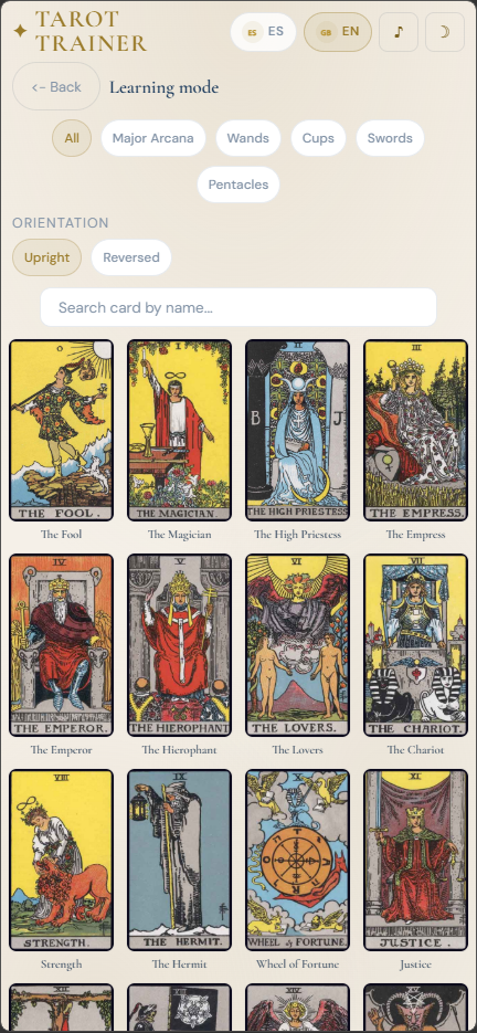 Screenshot 5 for Tarot Training Rider Waite