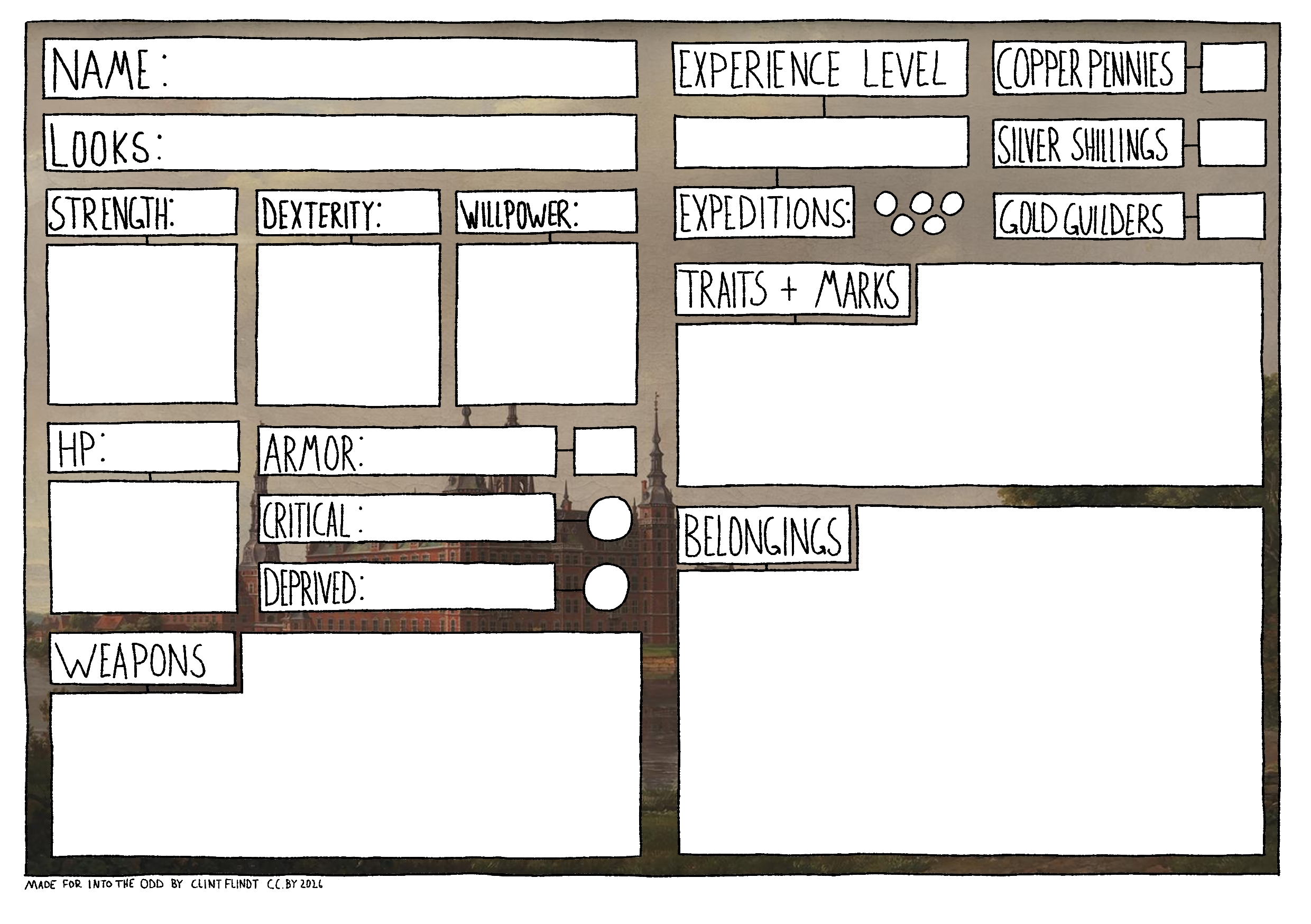 Screenshot 2 for Into the Odd Character Sheets