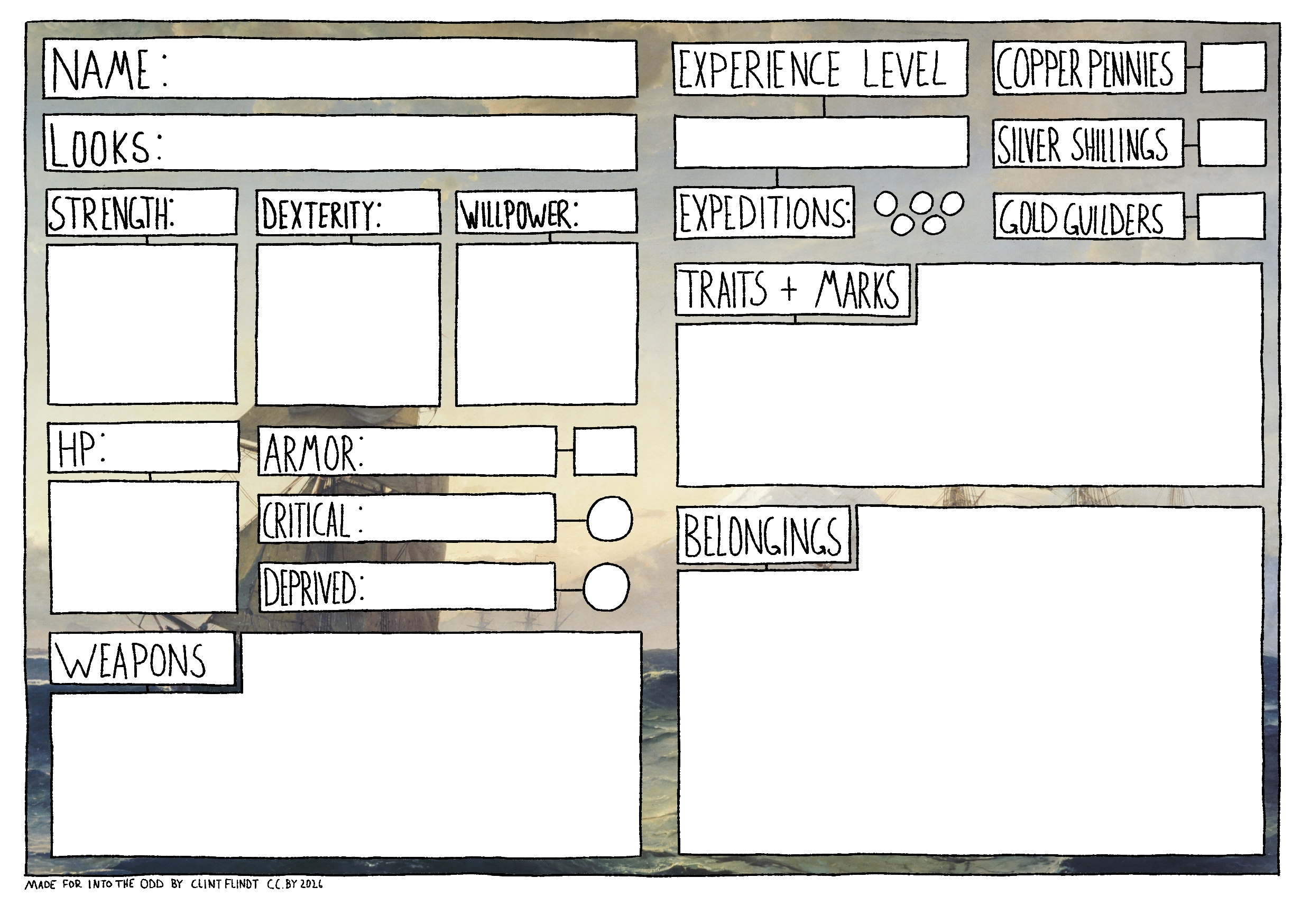 Screenshot 4 for Into the Odd Character Sheets