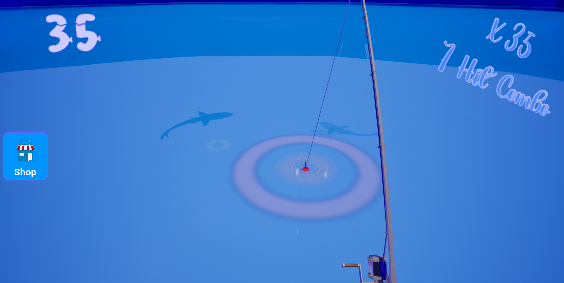 Screenshot 3 for Catch the fish in the very blue water simulator