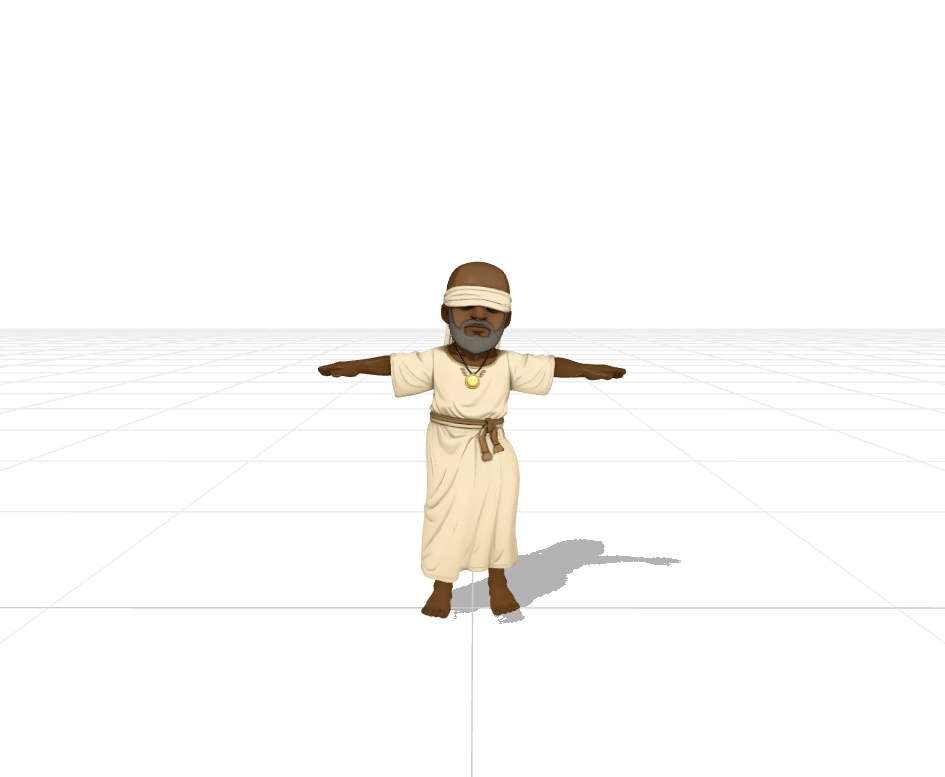 3D Medieval Fantasy Blind Prophet Character Rigged Pack – 3D Model with ...