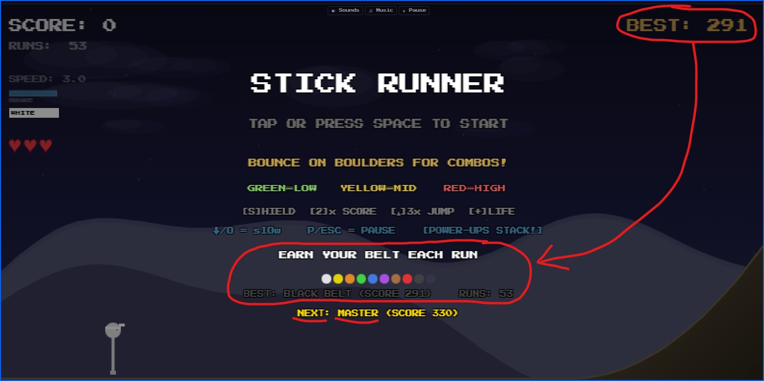 Screenshot 2 for Stick Runner – Earn Your Belt!