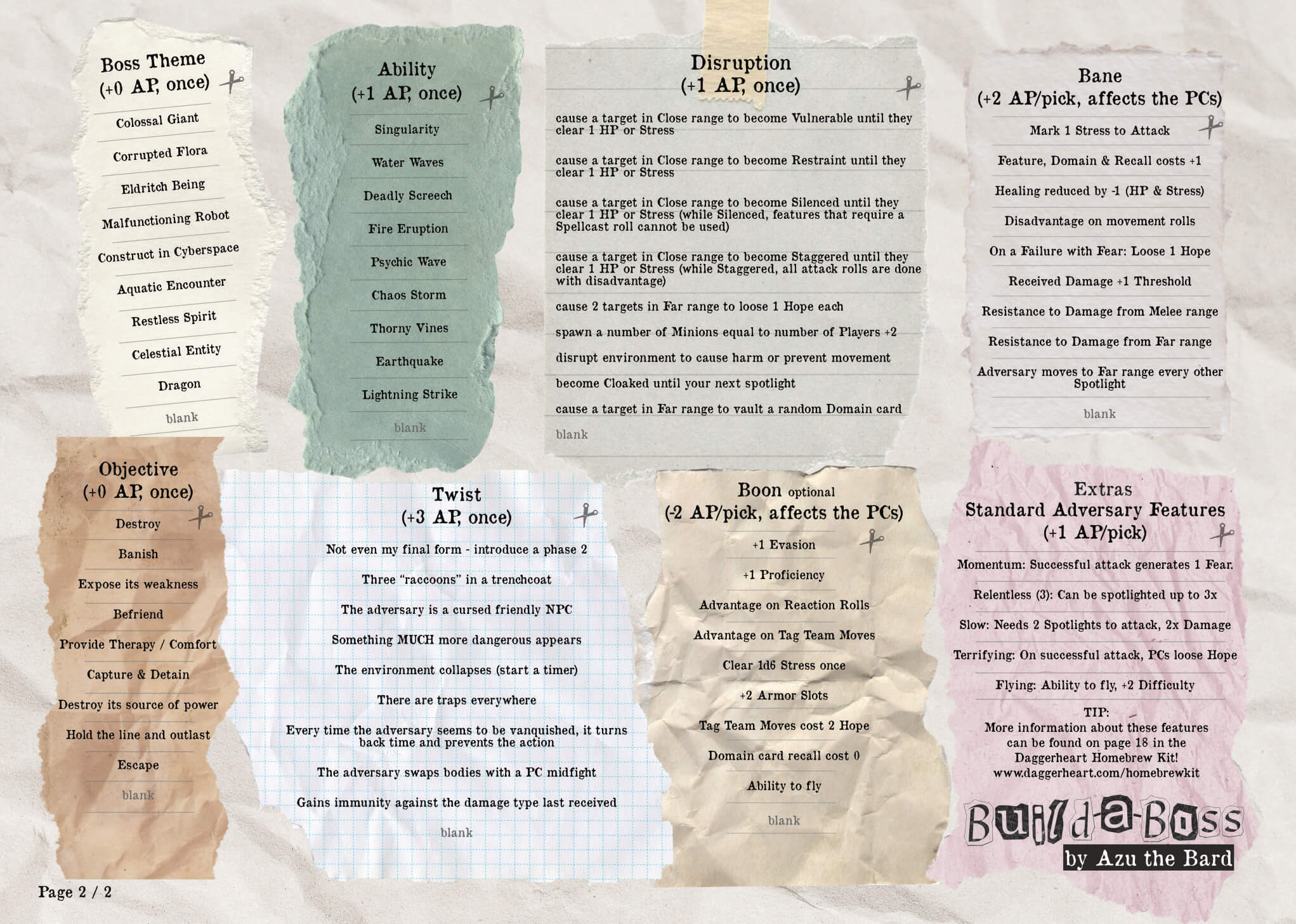 Screenshot 3 for Build-a-Boss | Daggerheart-compatible printable Supplement | Craft your own Boss monster