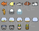 Pixel Fish Sprite Pack by Smolque