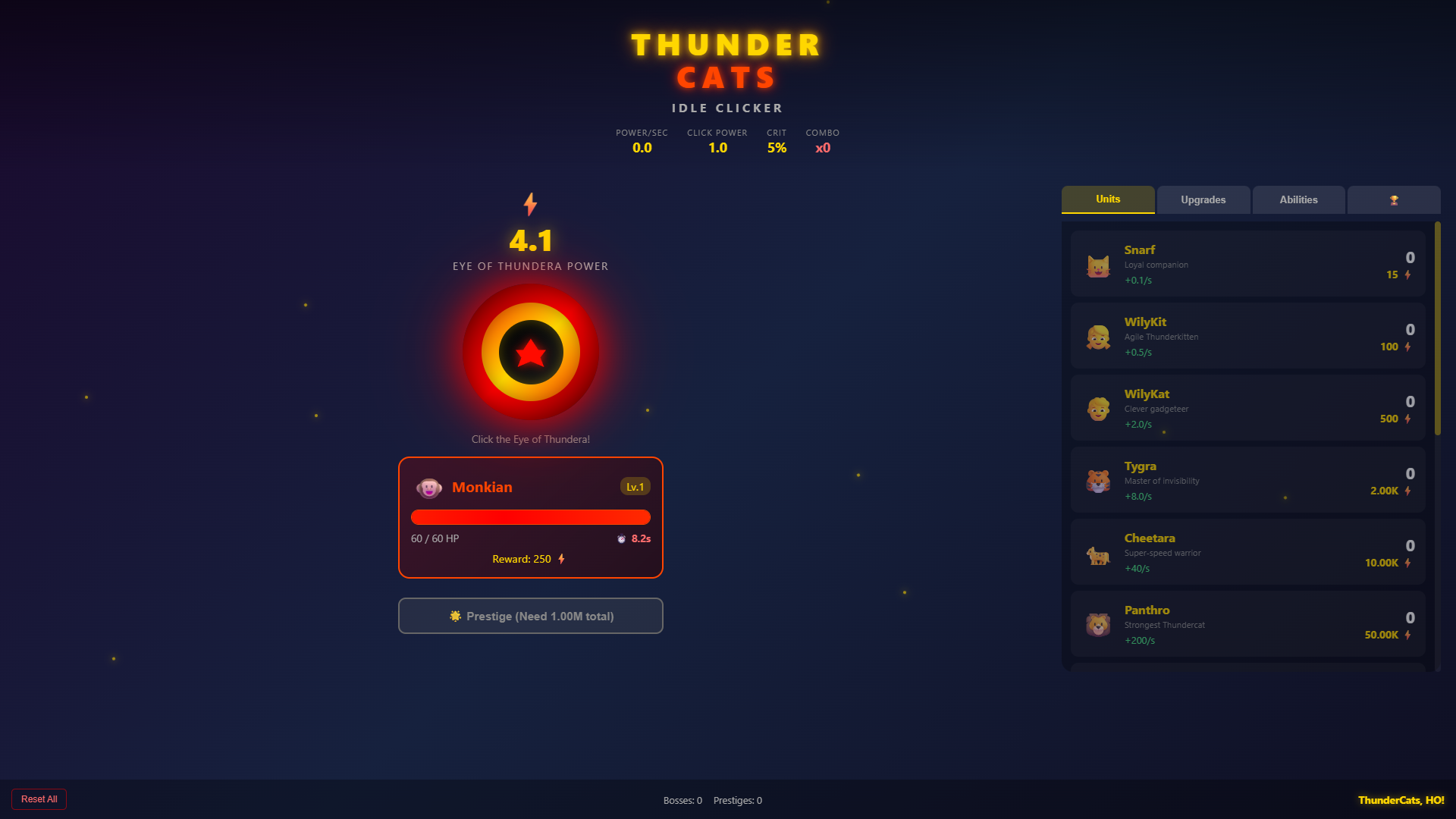 Screenshot 2 for Thundercats Idle Clicker