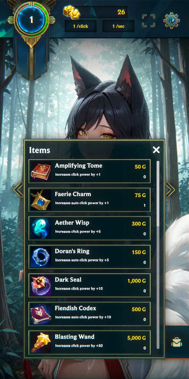Screenshot 3 for LOL Ahri Idle Clicker