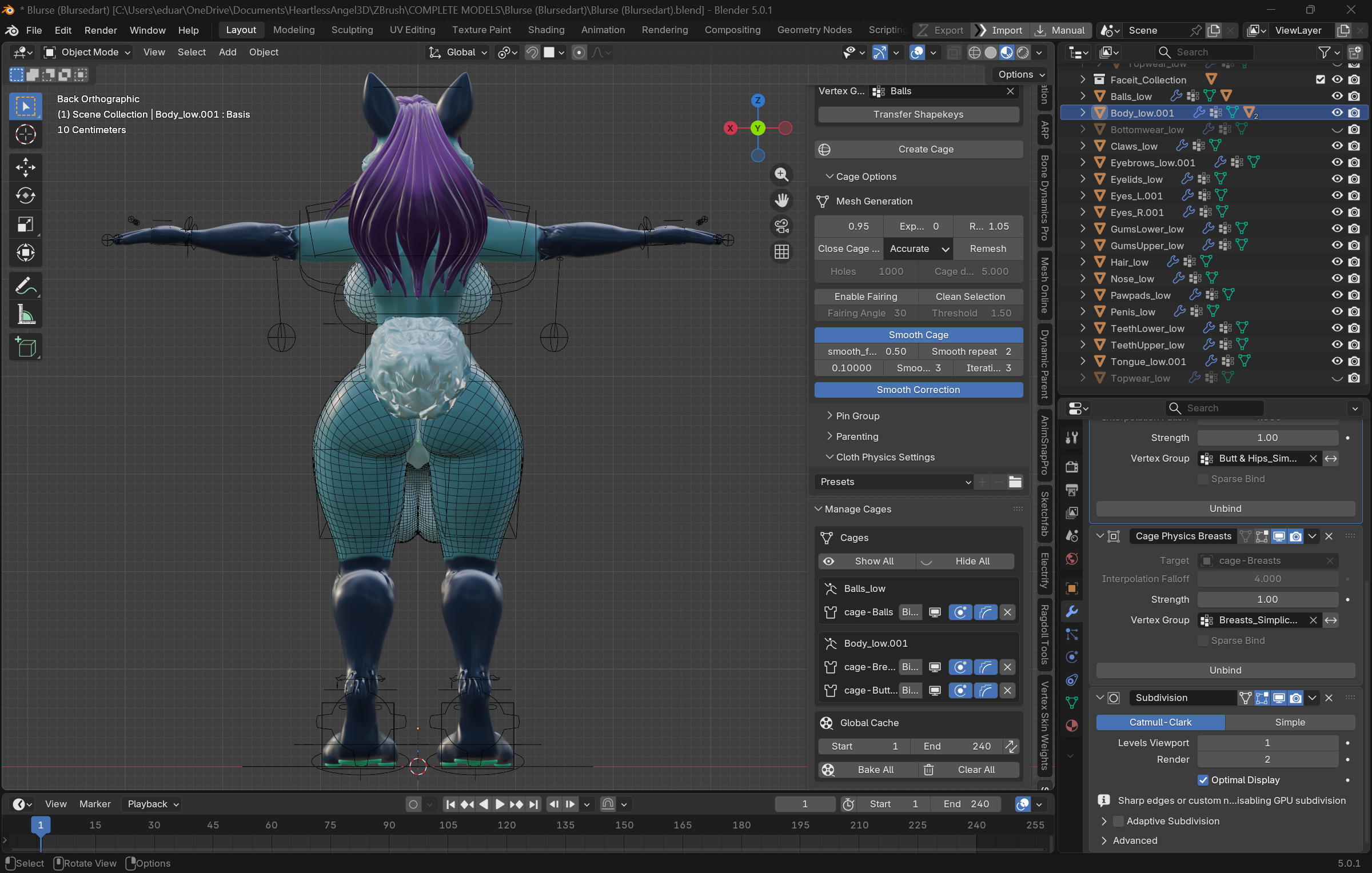 Screenshot 4 for Blurse (Blursedart) 3D Model - HeartlessAngel3D