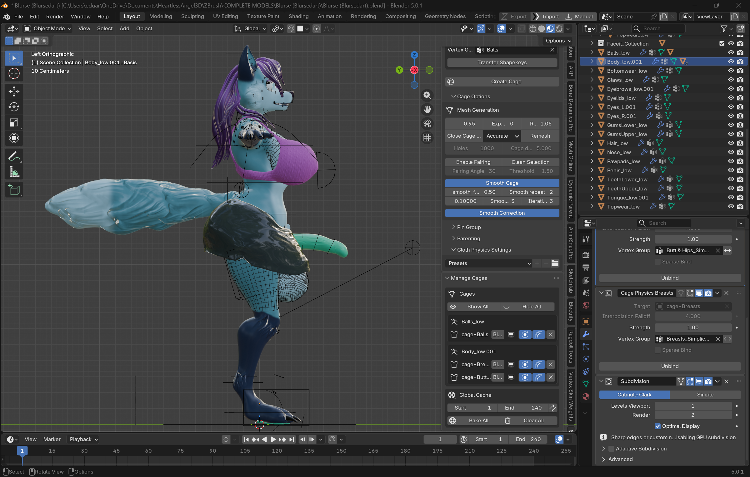 Screenshot 5 for Blurse (Blursedart) 3D Model - HeartlessAngel3D