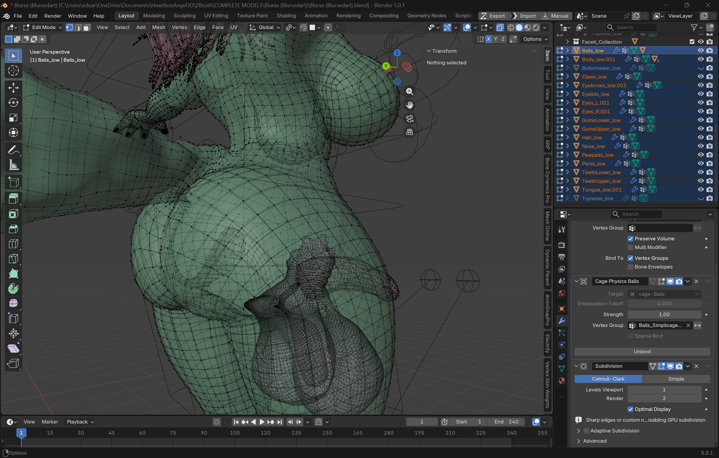 Screenshot 7 for Blurse (Blursedart) 3D Model - HeartlessAngel3D