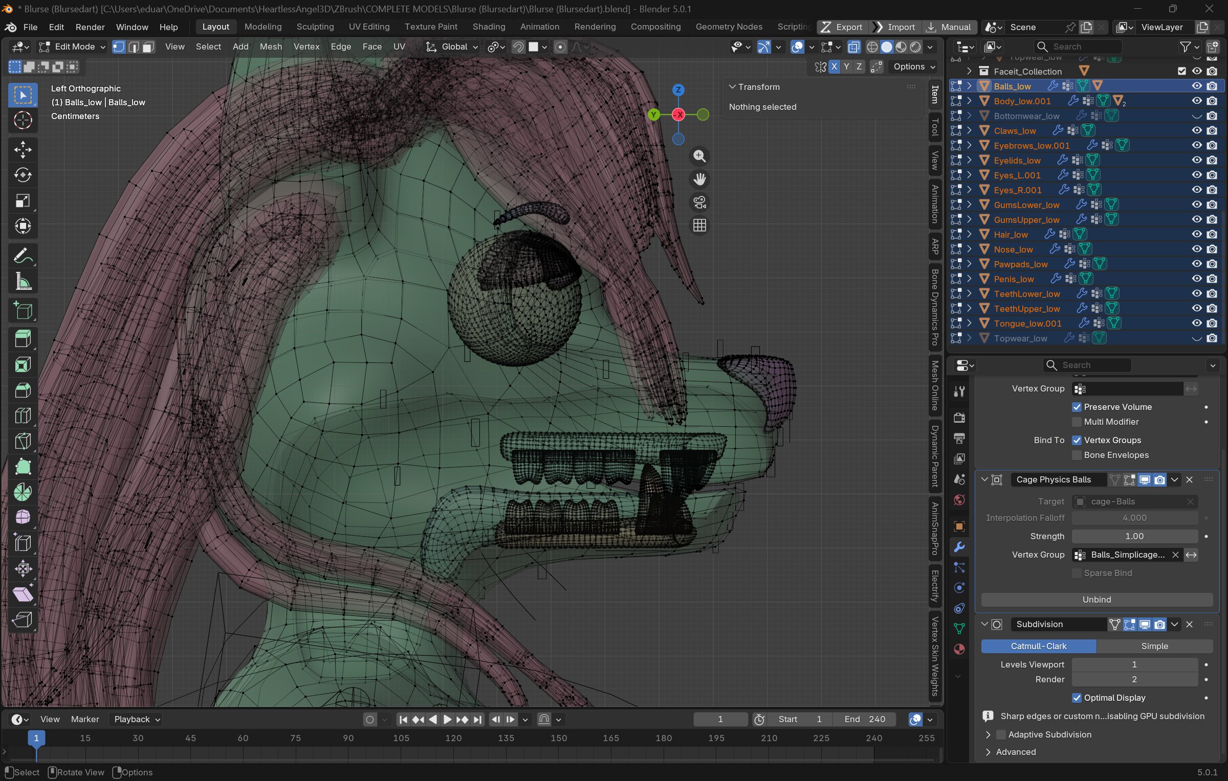 Screenshot 8 for Blurse (Blursedart) 3D Model - HeartlessAngel3D