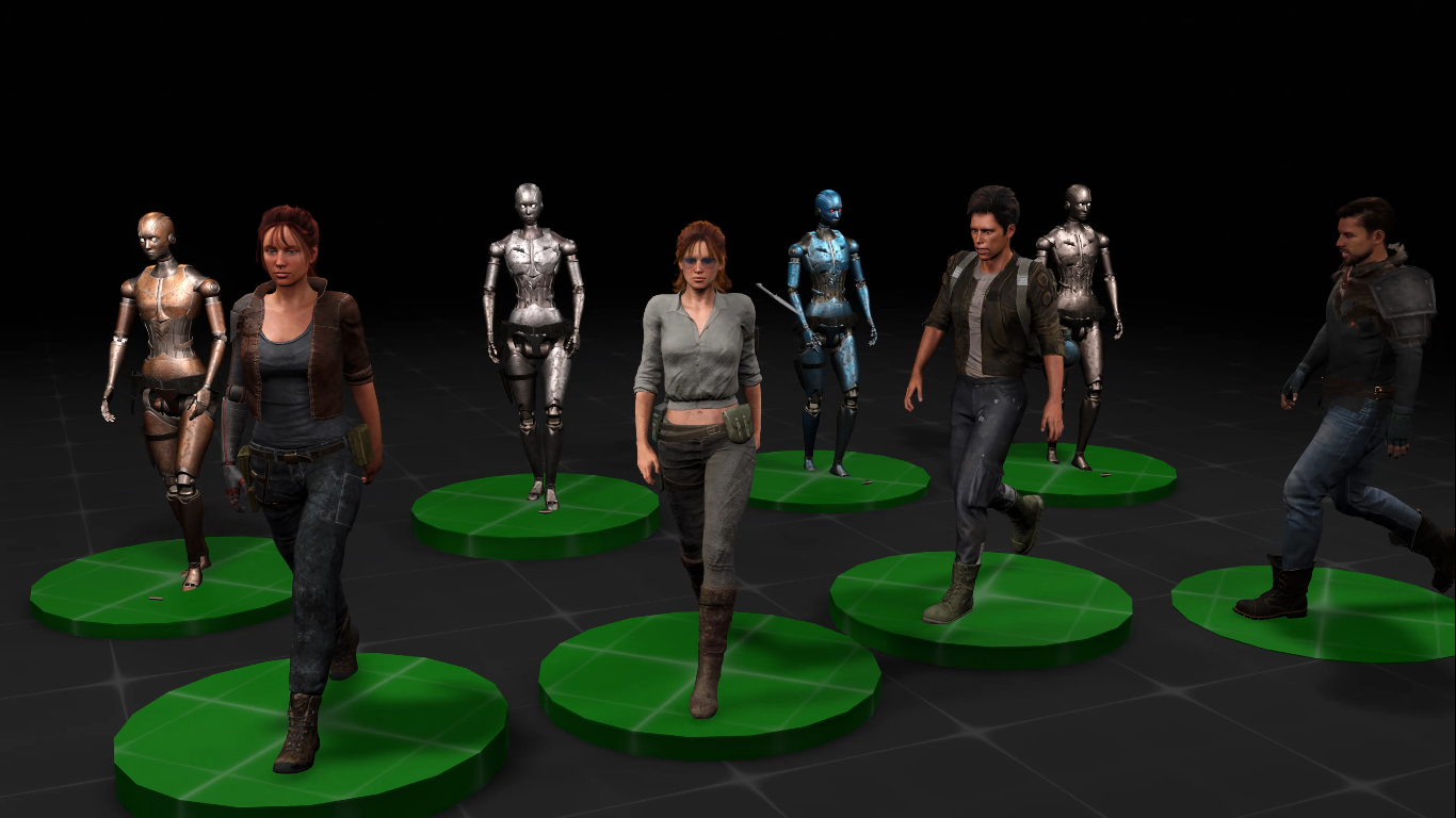 Undawn Ripper Post-Apocalyptic Character System (URP) – 4 Humans + Android | Advanced ...