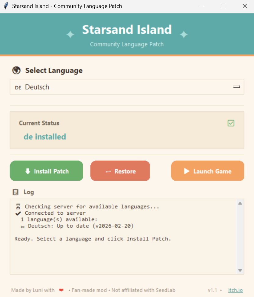 Screenshot 2 for Starsand Island - Community Language Patch