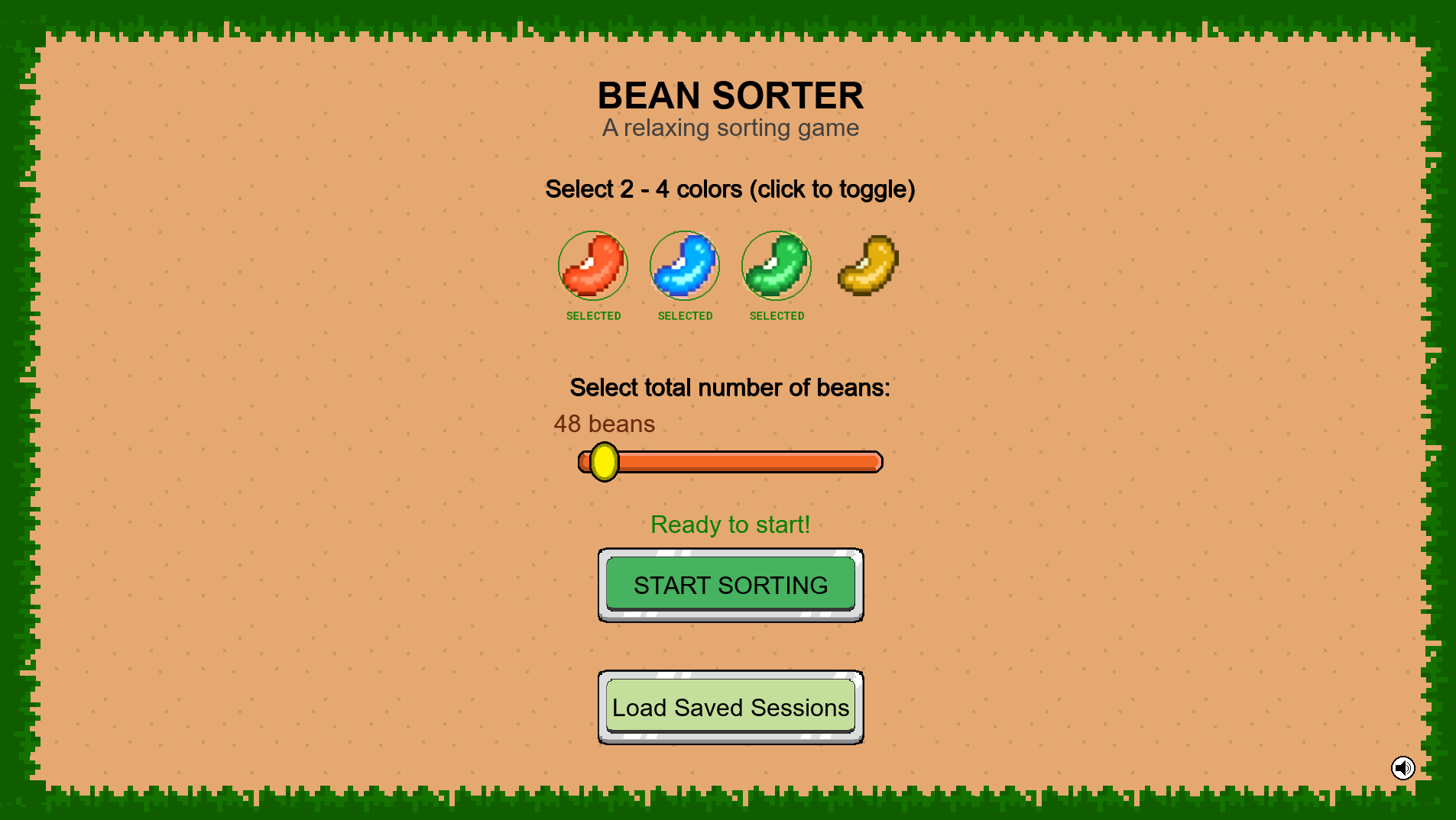 Beans Game Bean Sorter Game by Sweet Pea Games