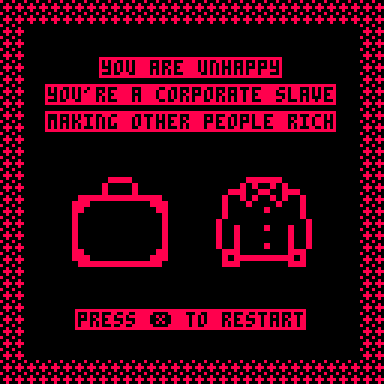 Screenshot 4 for Pursuit of Happiness (1-BIT Jam #9)