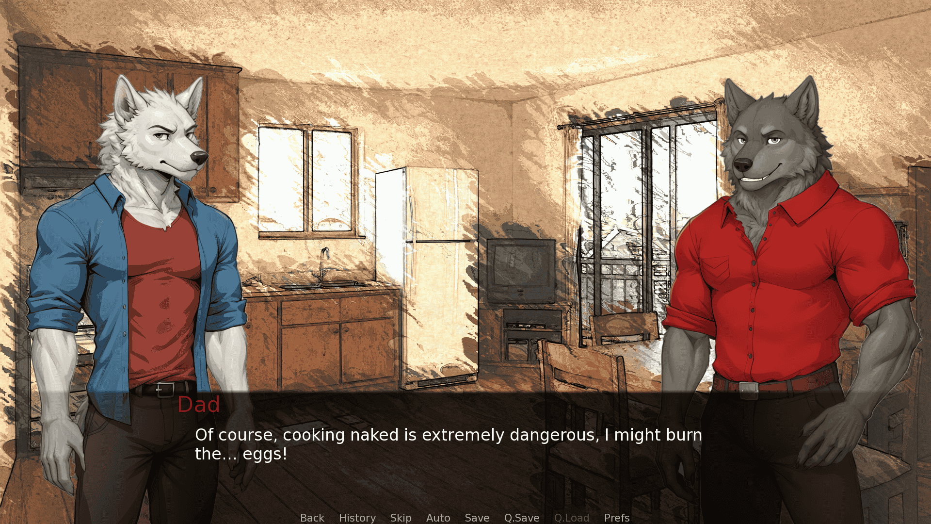Screenshot 2 for Golden Days? A Furry Visual Novel