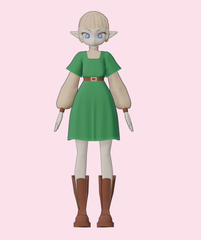 Niko - 3d Anime Style Elf Model by GeminiVillain